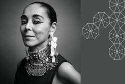 Black and white headshot of Shirin Neshat