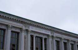 Close-up image of The University Library