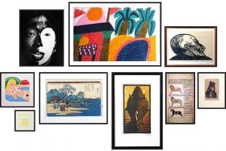 Artworks by Chagall, Manet and Kandinsky. 