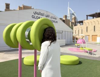 View of Meriem Bennani's art installation at Art Dubai, 2017. Photo by Meriem Bennani and SIGNAL